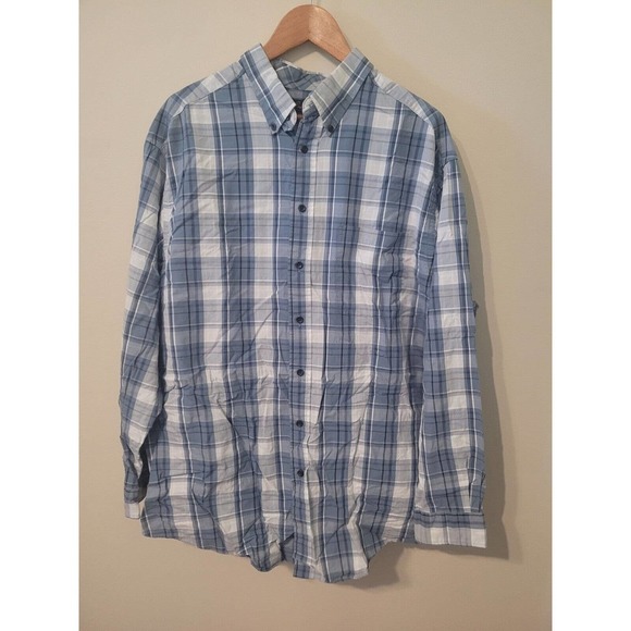 Roundtree & Yorke Other - Casuals Roundtree & Yorke Label Dress Shirt Woven Button Front 2XTall Blue Check